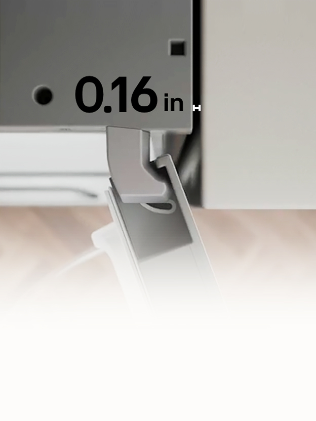 Comparatif de charnières LG avec étiquettes Standard et Zero Clearance illustre l'ouverture sans espace latéral.