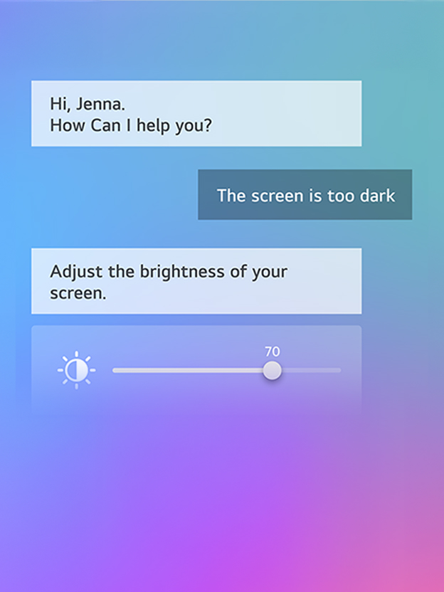 Écran LG TV avec scène de science-fiction et panneau de chatbot IA, illustrant l'assistance IA pour l'image.