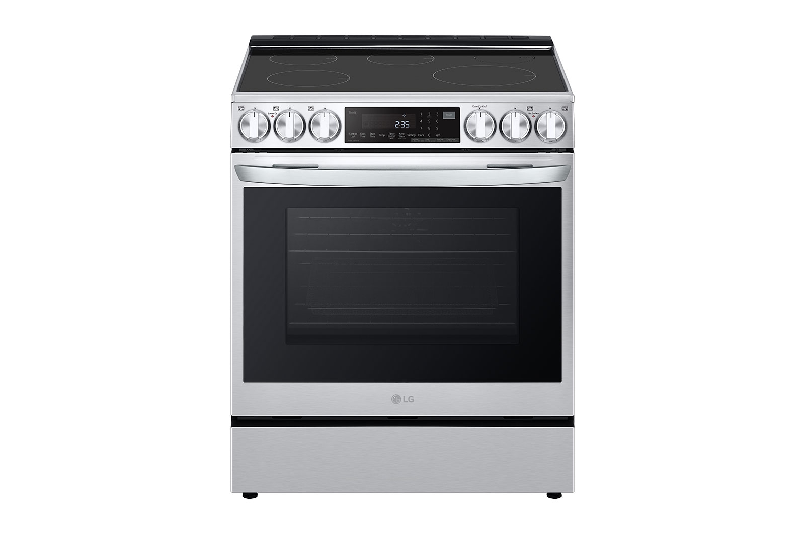 Vue de face du LG Cuisinière à induction encastrable intelligente de 6,3 pi³ avec technologie InstaView🅫, ProBake Convection🅫, Air Fry et Air Sous Vide - LSIL6336F