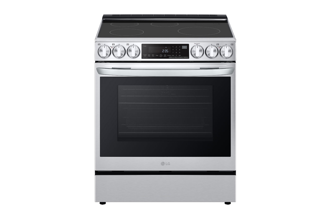Vue de face du LG Cuisinière à induction encastrable intelligente de 6,3 pi³ avec technologie InstaView🅫, ProBake Convection🅫, Air Fry et Air Sous Vide - LSIL6336F
