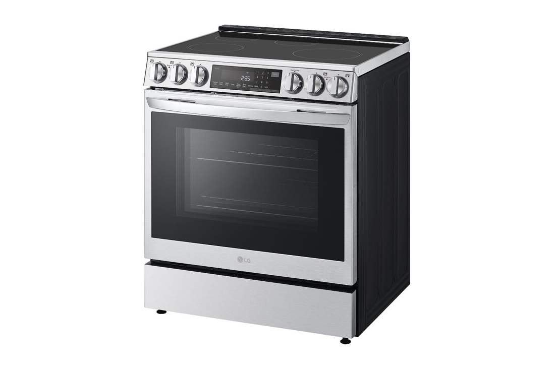Vue latérale du LG Cuisinière à induction encastrable intelligente de 6,3 pi³ avec technologie InstaView🅫, ProBake Convection🅫, Air Fry et Air Sous Vide - LSIL6336F