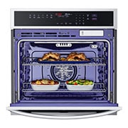 LG Four mural de 4,7 pi³ | Conv. véritable, sous vide à la vapeur, Air Fry, InstaView<sup>🅫</sup>, SelfClean, EasyClean<sup>🅫</sup>, intell., acier inox., WSEP4727F