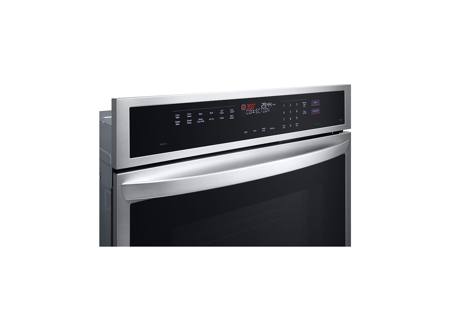 LG Four mural de 4,7 pi³ | Conv. véritable, sous vide à la vapeur, Air Fry, InstaView<sup>🅫</sup>, SelfClean, EasyClean<sup>🅫</sup>, intell., acier inox., WSEP4727F