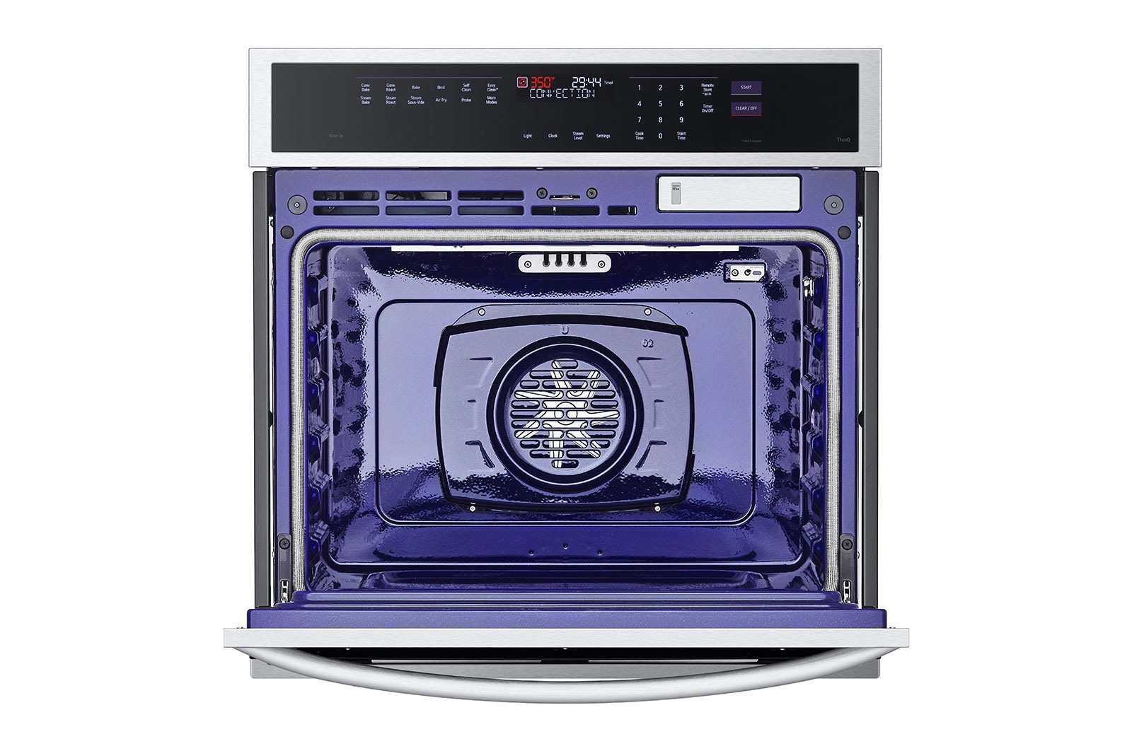 LG Four mural de 4,7 pi³ | Conv. véritable, sous vide à la vapeur, Air Fry, InstaView<sup>🅫</sup>, SelfClean, EasyClean<sup>🅫</sup>, intell., acier inox., WSEP4727F