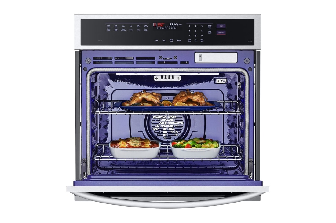 LG Four mural de 4,7 pi³ | Conv. véritable, sous vide à la vapeur, Air Fry, InstaView<sup>🅫</sup>, SelfClean, EasyClean<sup>🅫</sup>, intell., acier inox., WSEP4727F