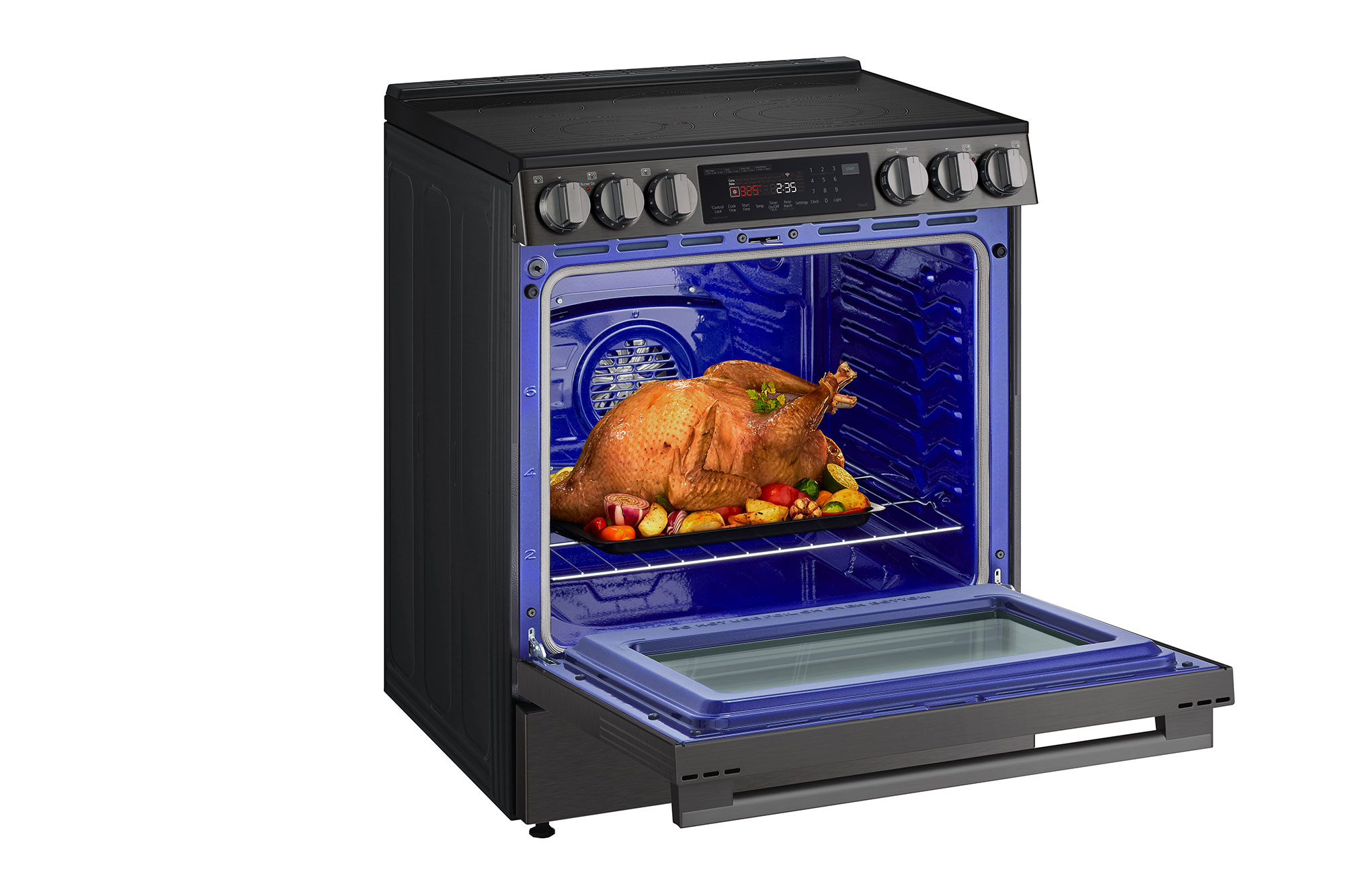 Left Side Open Rack View with food