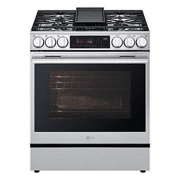 Vue avant de LG Appareils de cuisson, Cuisinieres LSGL6335X