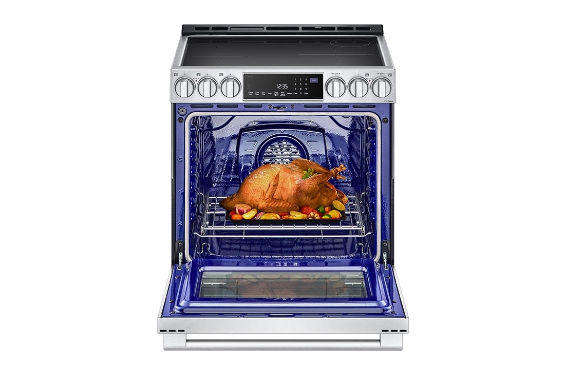 LG Cuisinière à induction de 6,3 pi³/30 po LG STUDIO | ProBake Conv., Air Sous-Vide, Air Fry, SelfClean, EasyClean🅫, acier inox., encastr., LSIS6338F