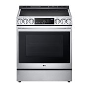 Vue de face du LG Cuisinière à induction de 6,3 pi³/30 po LG STUDIO | ProBake Conv., Air Sous-Vide, Air Fry, SelfClean, EasyClean🅫, acier inox., encastr. - LSIS6338F