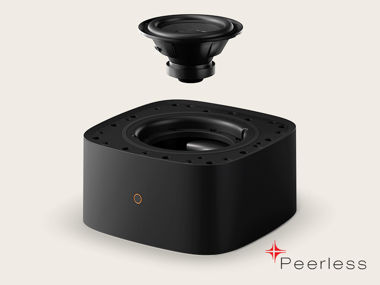 Caisson de basses W7 du système Sound Suite de LG avec contrôle de précision des basses profondes pour les systèmes de son ambiophonique sans fil