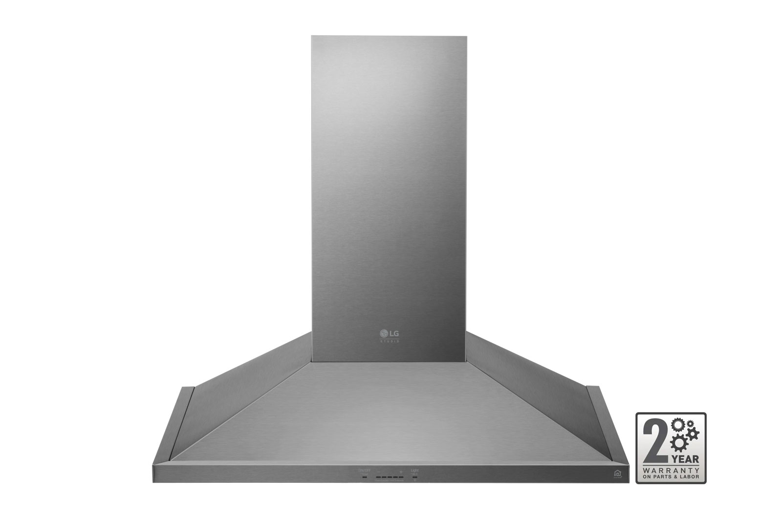 Vue de face du LG Hotte murale de type cheminée de 30 po de LG STUDIO, acier inox. - LSHD3080ST