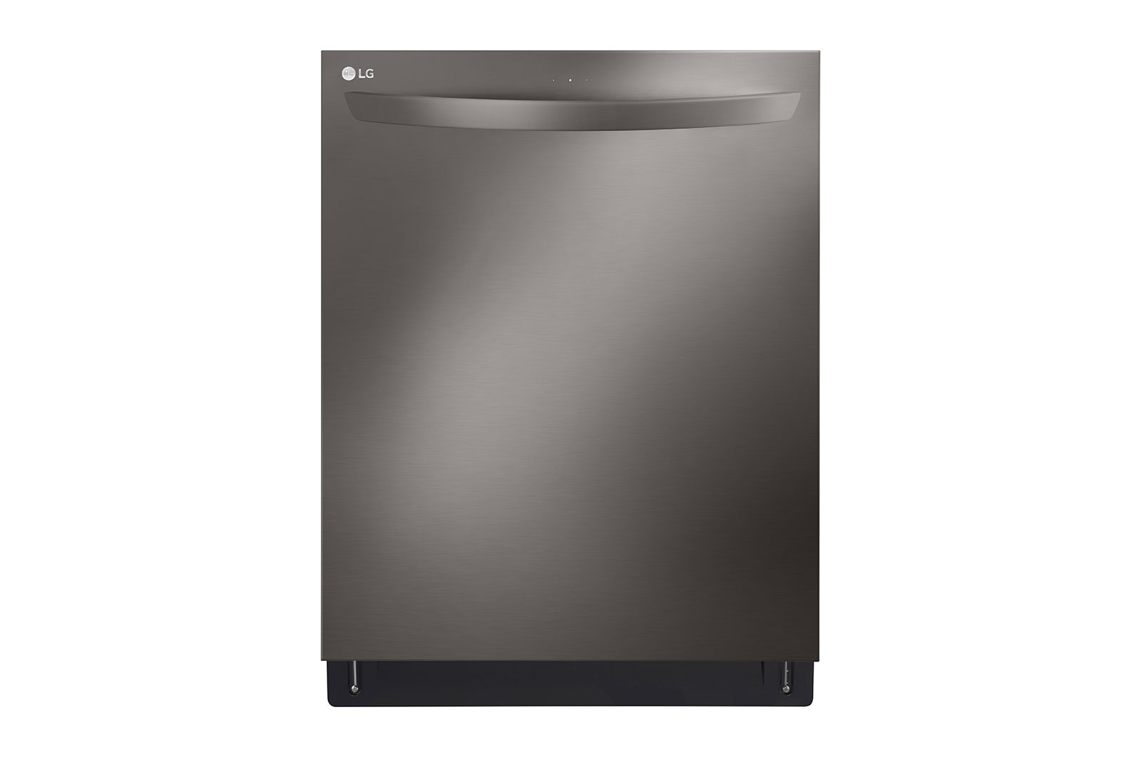 Vue de face du LG Lave-vaisselle de 24 po LG, TrueSteam🅫, QuadWash🅫 Pro, Dynamic Heat Dry🅪, 42 dB, cycle de 1 h, commandes sup., acier inox. noir - LDTH7972D