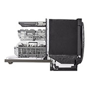 LG Lave-vaisselle de 24 po LG, TrueSteam🅫, QuadWash🅫 Pro, Dynamic Heat Dry🅪, 42 dB, cycle de 1 h, commandes sup., acier inox. noir, LDTH7972D