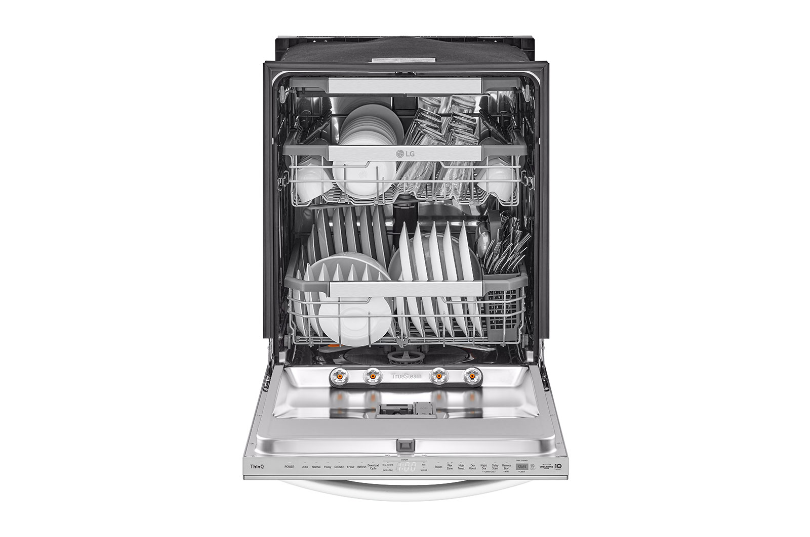 LG Lave-vaisselle de 24 po LG, TrueSteam🅫, QuadWash🅫 Pro, Dynamic Heat Dry🅪, 42 dB, cycle de 1 h, commandes sup., acier inox., LDTH7972S