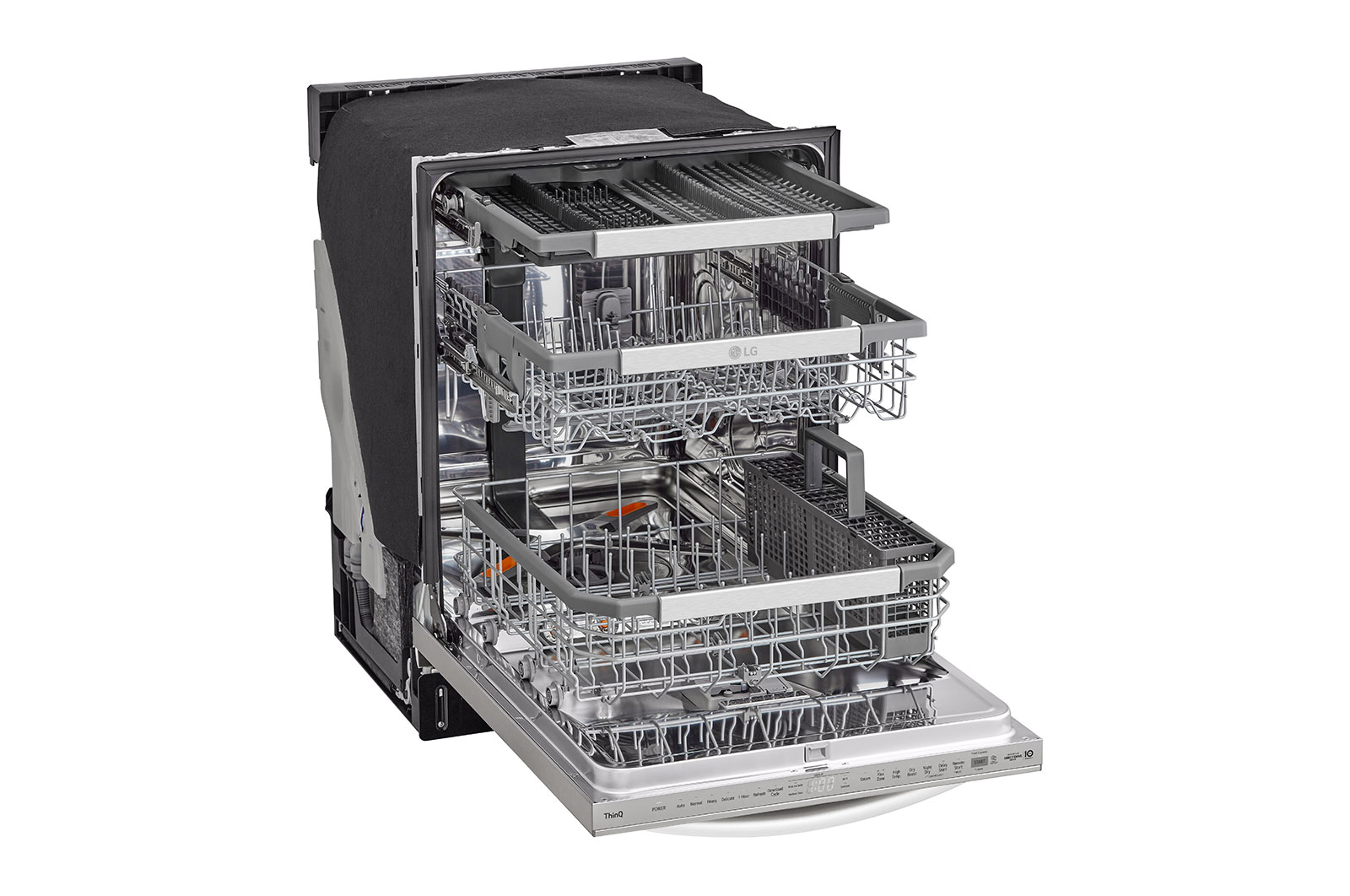 LG Lave-vaisselle de 24 po LG, TrueSteam🅫, QuadWash🅫 Pro, Dynamic Heat Dry🅪, 42 dB, cycle de 1 h, commandes sup., acier inox., LDTH7972S