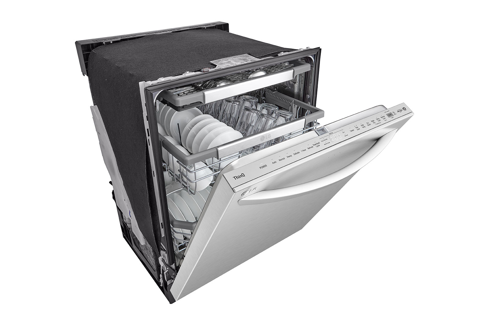 LG Lave-vaisselle de 24 po LG, TrueSteam🅫, QuadWash🅫 Pro, Dynamic Heat Dry🅪, 42 dB, cycle de 1 h, commandes sup., acier inox., LDTH7972S