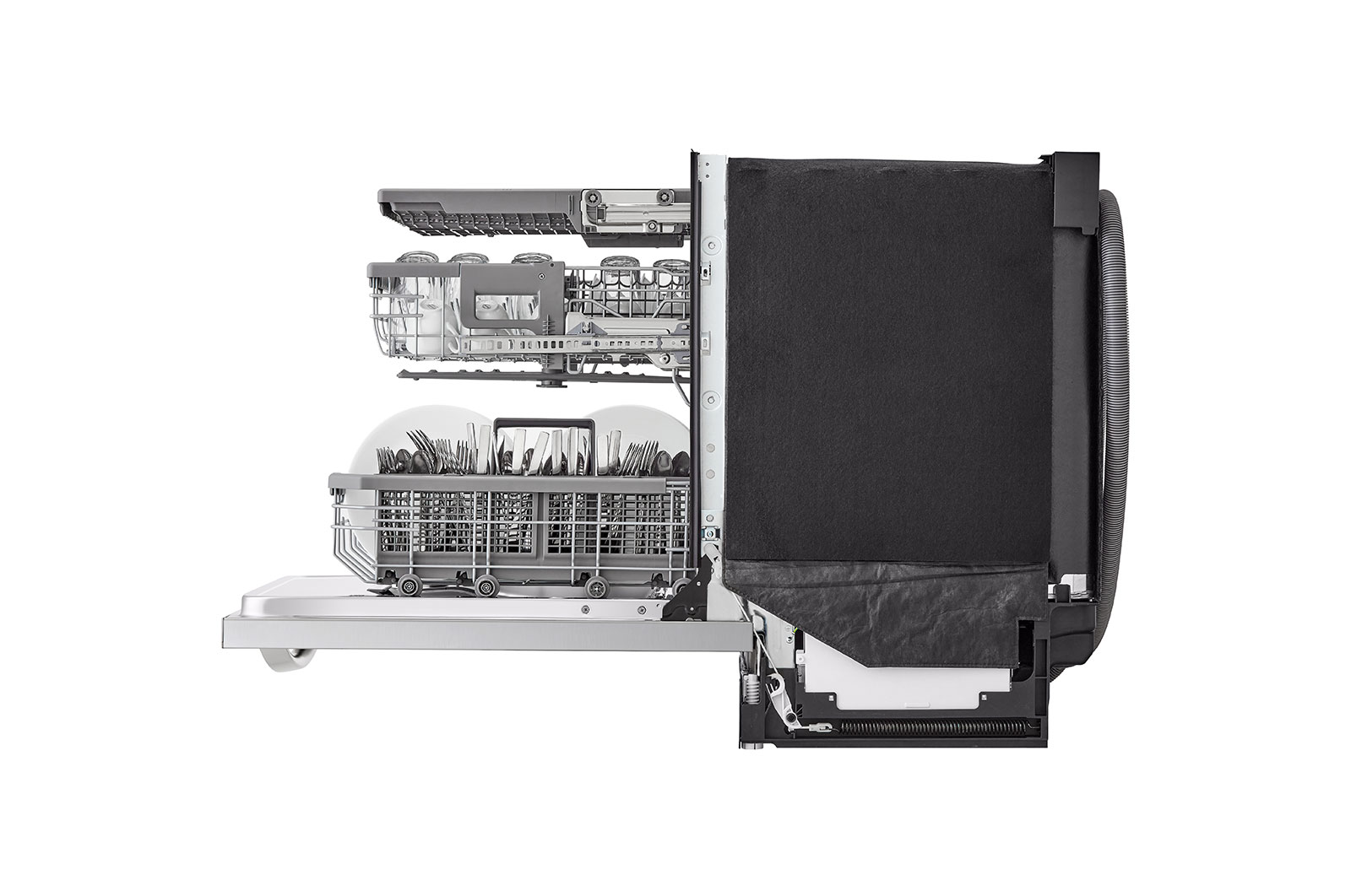 LG Lave-vaisselle de 24 po LG, TrueSteam🅫, QuadWash🅫 Pro, Dynamic Heat Dry🅪, 42 dB, cycle de 1 h, commandes sup., acier inox., LDTH7972S