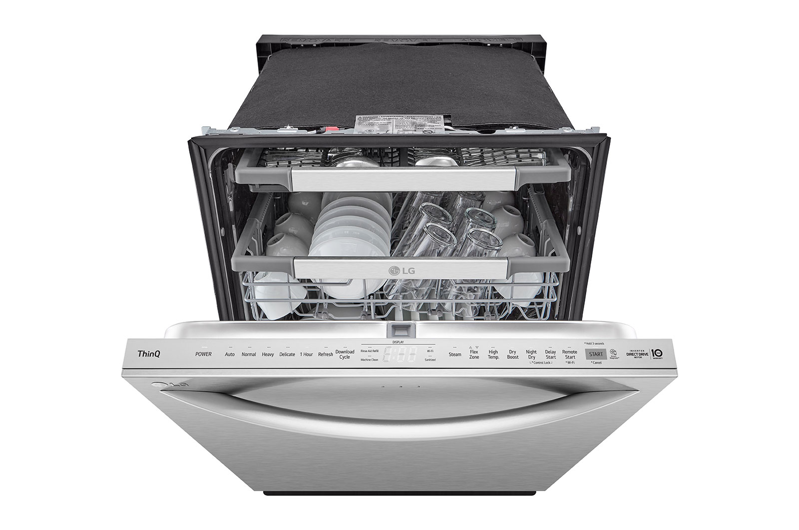 LG Lave-vaisselle de 24 po LG, TrueSteam🅫, QuadWash🅫 Pro, Dynamic Heat Dry🅪, 42 dB, cycle de 1 h, commandes sup., acier inox., LDTH7972S
