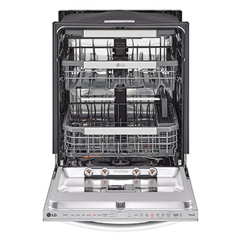 Vue latérale du LG Lave-vaisselle de 24 po LG, TrueSteam🅫, QuadWash🅫 Pro, Dynamic Heat Dry🅪, 42 dB, cycle de 1 h, commandes sup., acier inox. - LDTH7972S