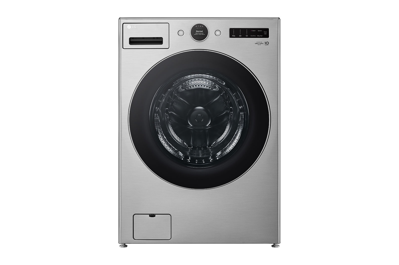 Vue avant de LG Laveuse intelligente à chargement frontal de 5,2 pi³ avec TurboWash🅫 360° et technologie DD🅫 AI intégrée, homologuée ENERGY STAR🅫 - WM5500HVA