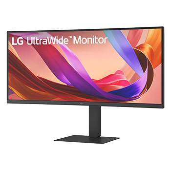 Front angled view of ultrawide monitor (left)