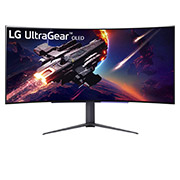 Vue avant de Moniteur de jeu incurvé UltraGear<sup>MC</sup> OLED WQHD avec taux de rafraîchissement de 240Hz et temps de réponse de 0,03ms (GàG) de 45 po 45GR95QE-B