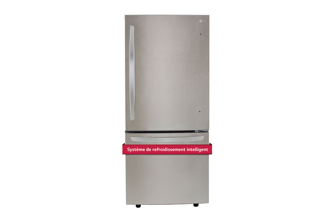 Vue avant de LG Refrigerateurs, Congelateur en bas LRDNS2200S