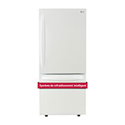 Vue de face du LG Réfrigérateur de 22 pi³/30 po, prof. stand., congélateur au bas - LRDNS2200W