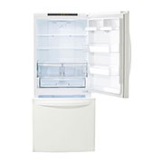Vue latérale du LG Réfrigérateur de 22 pi³/30 po, prof. stand., congélateur au bas - LRDNS2200W