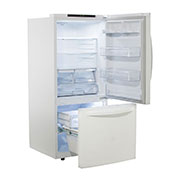 Vue latérale du LG Réfrigérateur de 22 pi³/30 po, prof. stand., congélateur au bas - LRDNS2200W