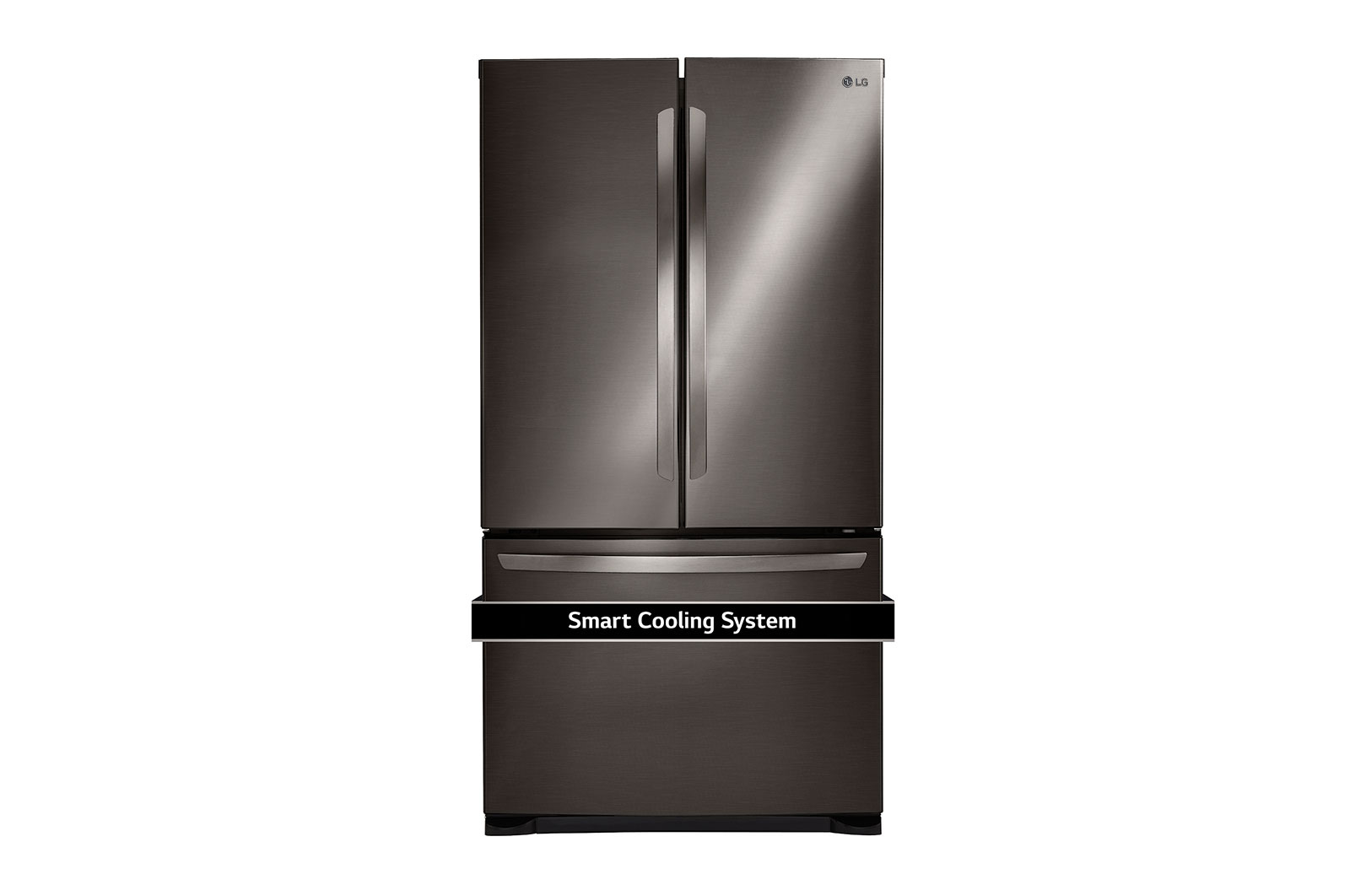 Vue latérale du LG Réfrigérateur de 22 pi³/30 po, prof. stand., 3 portes/2 battants - LRFNS2200D