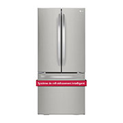 Vue latérale du LG Frigo de 22 pi³/30 po, prof. stand., 3 portes/2 battants - LRFNS2200S
