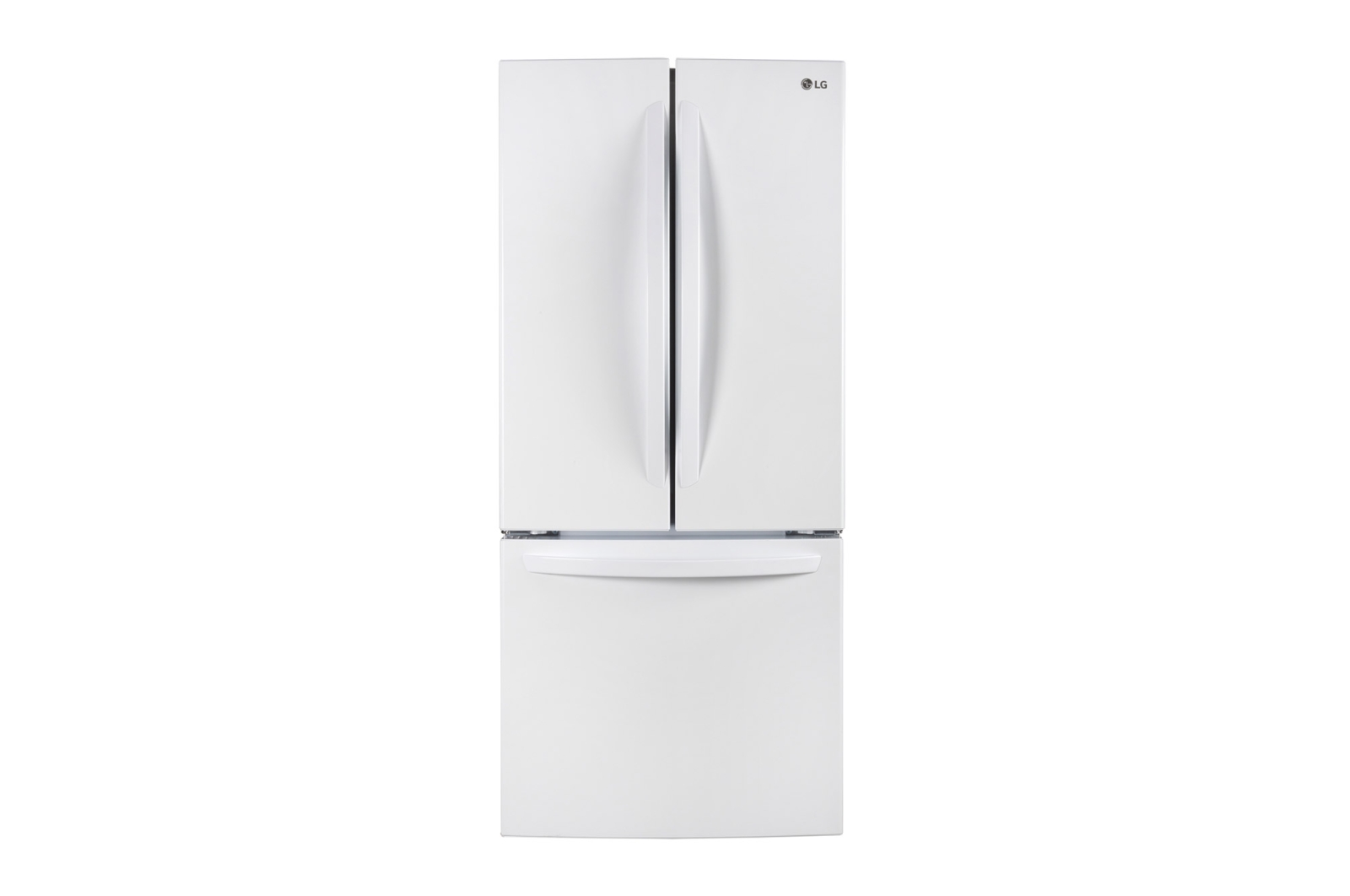 Vue de face du LG Réfrigérateur de 22 pi³/30 po, prof. stand., 3 portes/2 battants - LRFNS2200W