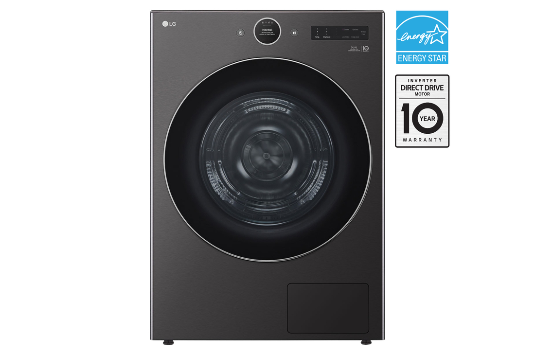 Vue avant de LG Appareils pour la lessive, Secheuses DLHC6702B