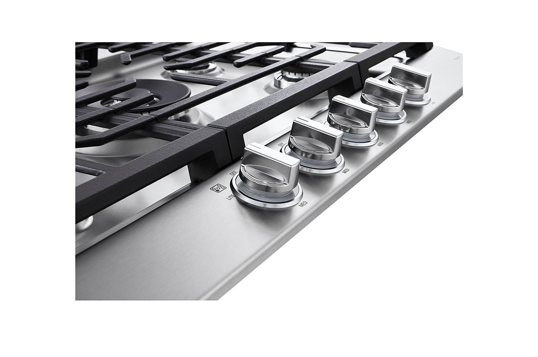 LG Surface de cuisson au gaz de 30 po | UltraHeat<sup>MC</sup> de 20 000 BTU, deux brûleurs, boutons à DEL, EasyClean<sup>MD</sup>, intell., acier inox., CBGJ3027S