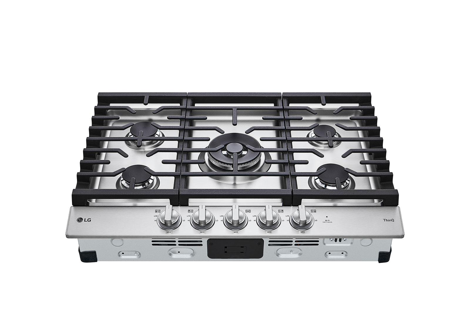 LG Surface de cuisson au gaz de 30 po | UltraHeat<sup>MC</sup> de 20 000 BTU, deux brûleurs, boutons à DEL, EasyClean<sup>MD</sup>, intell., acier inox., CBGJ3027S
