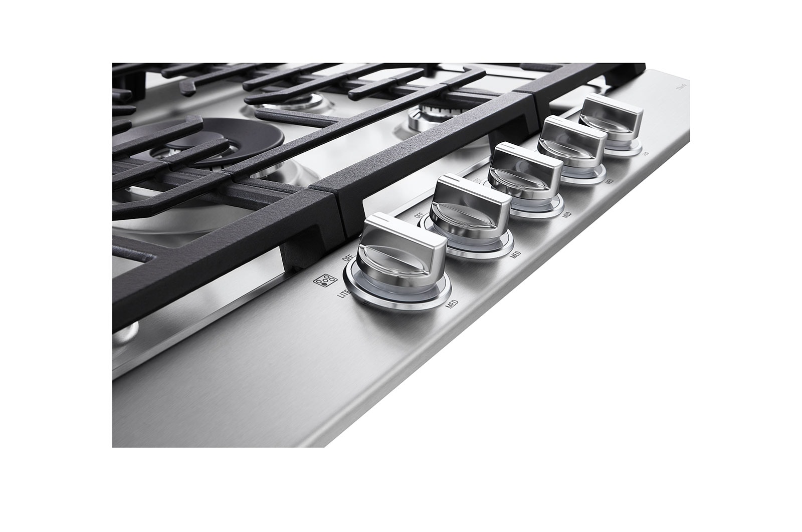 LG Surface de cuisson au gaz de 30 po | UltraHeat<sup>MC</sup> de 20 000 BTU, deux brûleurs, boutons à DEL, EasyClean<sup>MD</sup>, intell., acier inox., CBGJ3027S