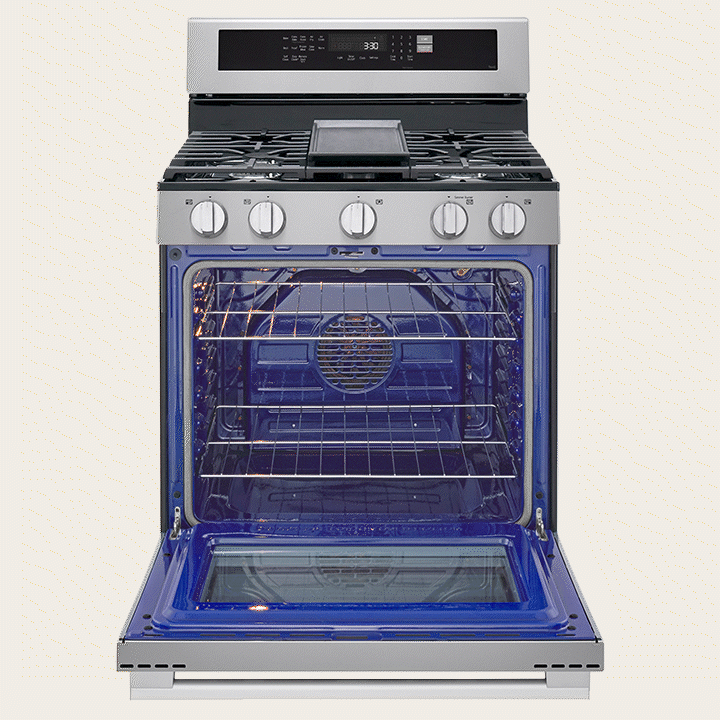 'Cuisinière au gaz à four simple de grande capacité (6,3 pi³)