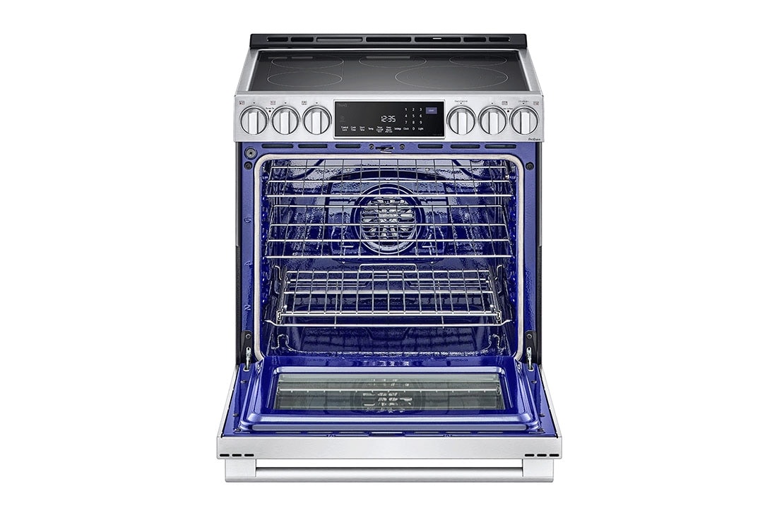 LG Cuisinière élec. de 6,3 pi³/30 po LG STUDIO | ProBake Conv., Air Sous-Vide, Air Fry, SelfClean, EasyClean🅫, intell., acier inox., encastr., LSES6338F