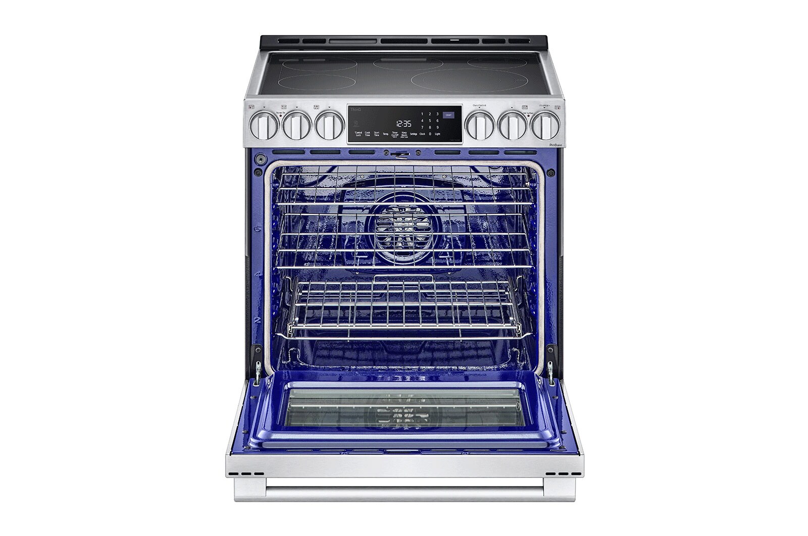 LG Cuisinière élec. de 6,3 pi³/30 po LG STUDIO | ProBake Conv., Air Sous-Vide, Air Fry, SelfClean, EasyClean🅫, intell., acier inox., encastr., LSES6338F