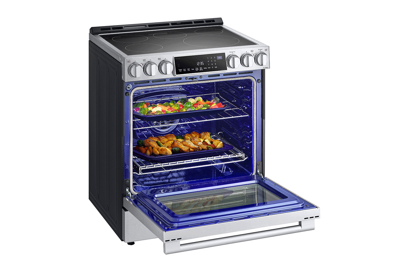 LG Cuisinière élec. de 6,3 pi³/30 po LG STUDIO | ProBake Conv., Air Sous-Vide, Air Fry, SelfClean, EasyClean🅫, intell., acier inox., encastr., LSES6338F