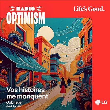 La pochette du disque Vos histoires me manquent, créée par Gabrielle grâce à l’IA.