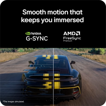 Front view of 27-inch UltraGear evo GM9, Hyper Mini LED Gaming Monitor with Dual Mode (5K 165Hz or QHD 330Hz) (27GM950B)