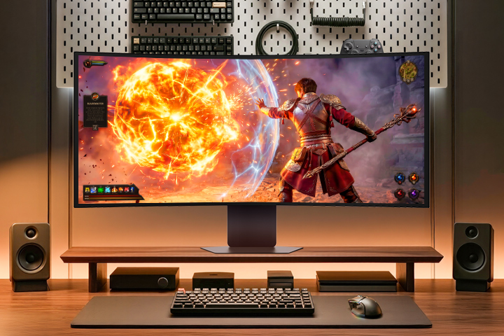 Écran de jeu UltraGear (39GX950B) affichant un gameplay précis avec une luminosité maximale de 1 500 nits et un OLED tandem de 4e génération