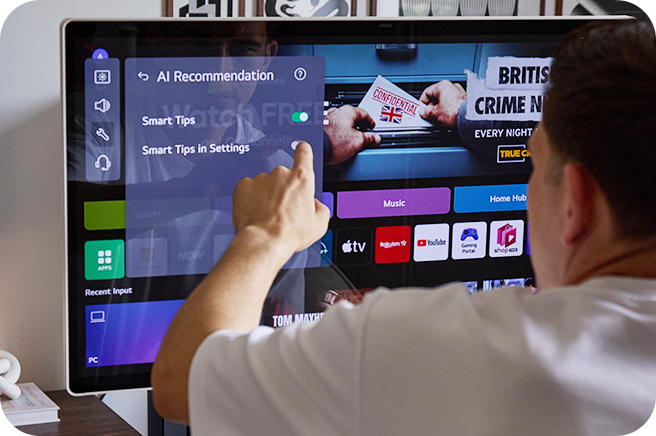 Image utilisant le LG Smart Monitor Swing.