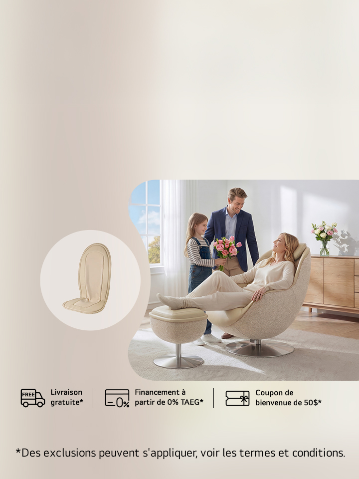 Fauteuil de massage à prix réduit 2,799.99 $ oussin de massage pour le dos à 0.99 $ (valeur de 129.99 $) !