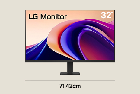 Configuration avec un moniteur 32 po QHD pour un flux de travail professionnel au bureau, avec une largeur de bureau de 71,42 cm