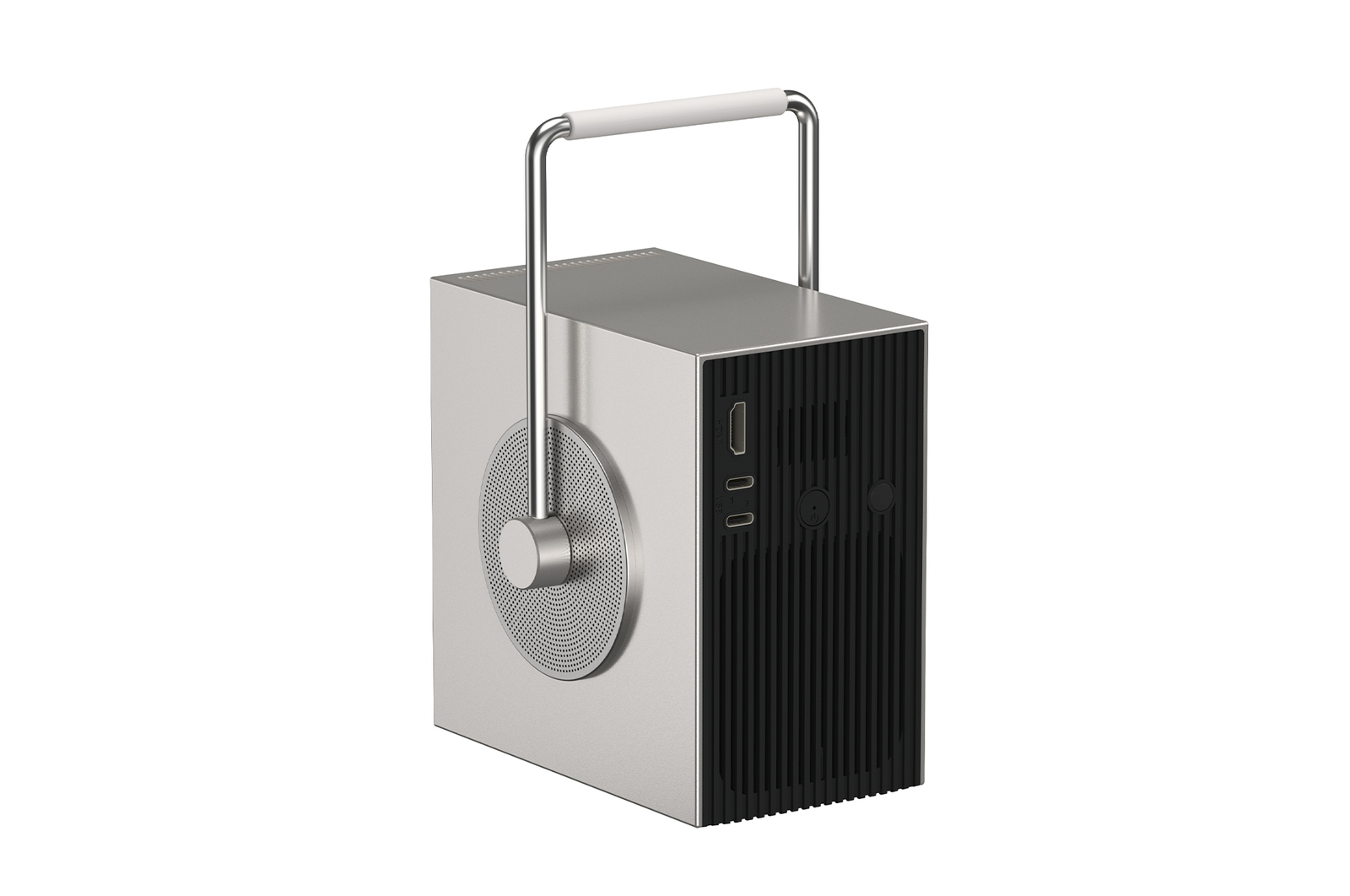 right rear angled view showing ports and ventilation