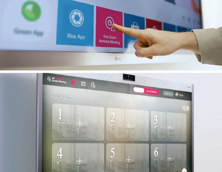 تطبيق مؤتمرات الفيديو المثبت مسبقاً، LG One: اجتماع سريع عن بُعد