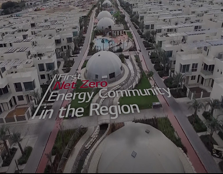 alt="دراسة حالة نظام Multi V الذي يعمل بنظام تدفق مادة التبريد المتغير (VRF) من LG كحل سكني_الإمارات العربية المتحدة "المدينة المستدامة"1"